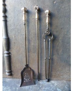 Antiguos Utensilios Chimenea Inglés