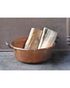 Cesta Leña de Cobre Pulido