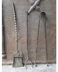 Antiguos Utensilios Chimenea Francés