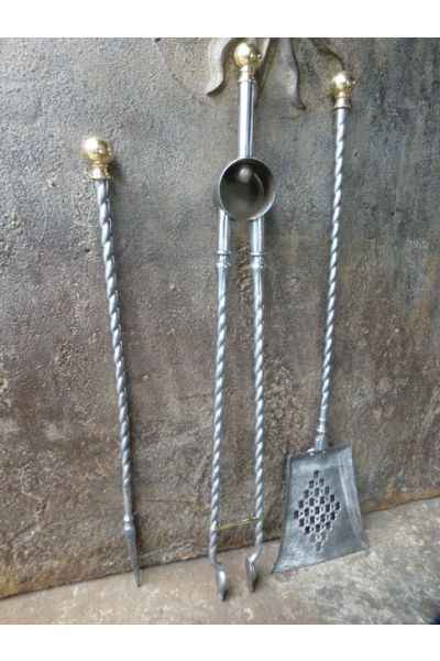 Utensilios Chimenea de Acero Pulido