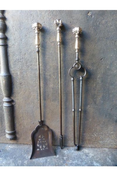Antiguos Utensilios Chimenea Inglés