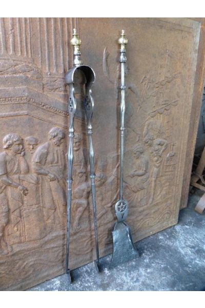 Utensilios Chimenea de Acero Pulido