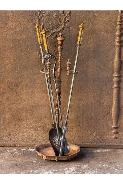 Antiguos Utensilios Chimenea Inglés
