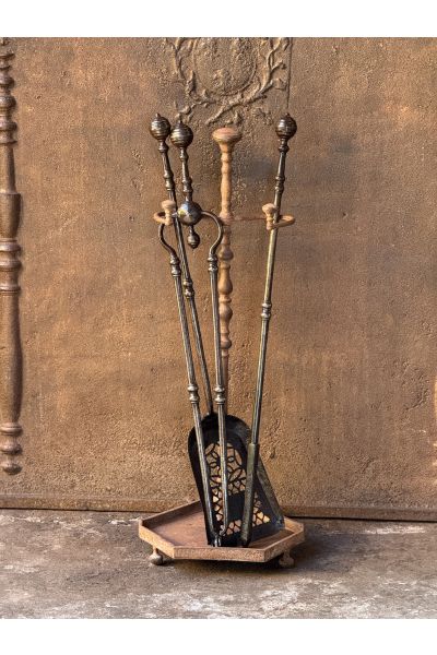 Antiguos Utensilios Chimenea Inglés