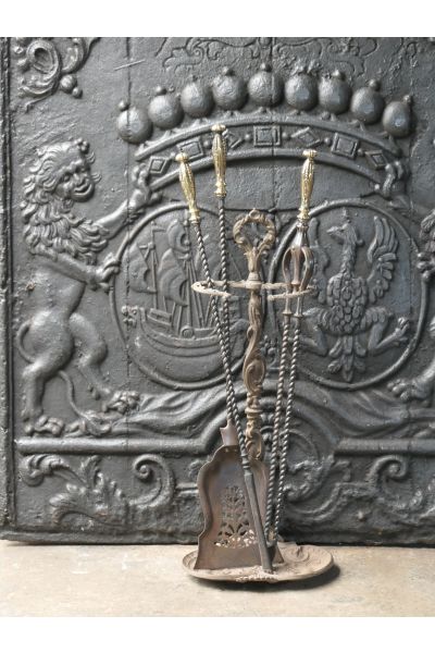 Antiguos Utensilios Chimenea Inglés