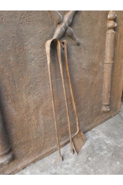 Antiguos Utensilios Chimenea Francés
