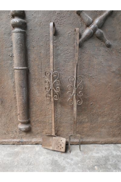 Antiguos Utensilios Chimenea Francés