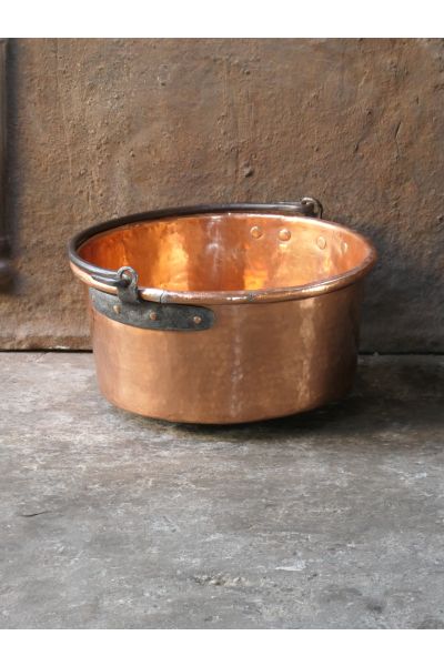Cesta Leña de Cobre Pulido